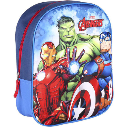 Marvel Avengers Backpack Ironman, Hulk and Captain America - Height 31cm