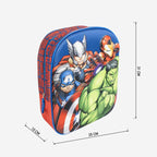 Avengers Rucksack Kinder – 3D Tasche mit Hulk, Iron Man, Captain America & Thor – 31 cm – Marvel Superhelden
