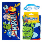 Marvel Avengers Strandlaken met Zwembril – 70x140 cm – Polyester – Strandlaken Set Kinderen