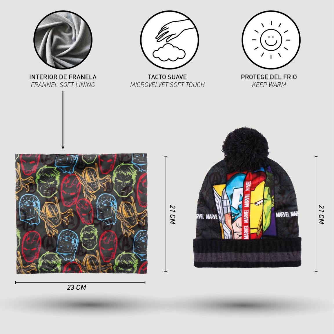 Marvel Avengers Winter Set Hat, Scarf and Gloves - Giftbox