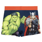 Marvel Avengers Swim Trunks Boys – Iron Man, Hulk, Thor & Captain America – Kids Swim Shorts Blue/Red
