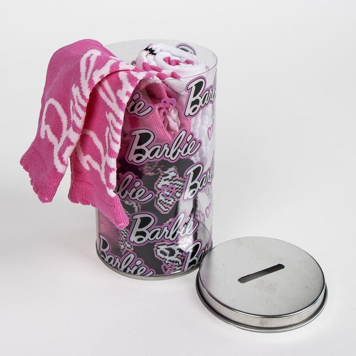Barbie Socks in Money Box 4 Pairs