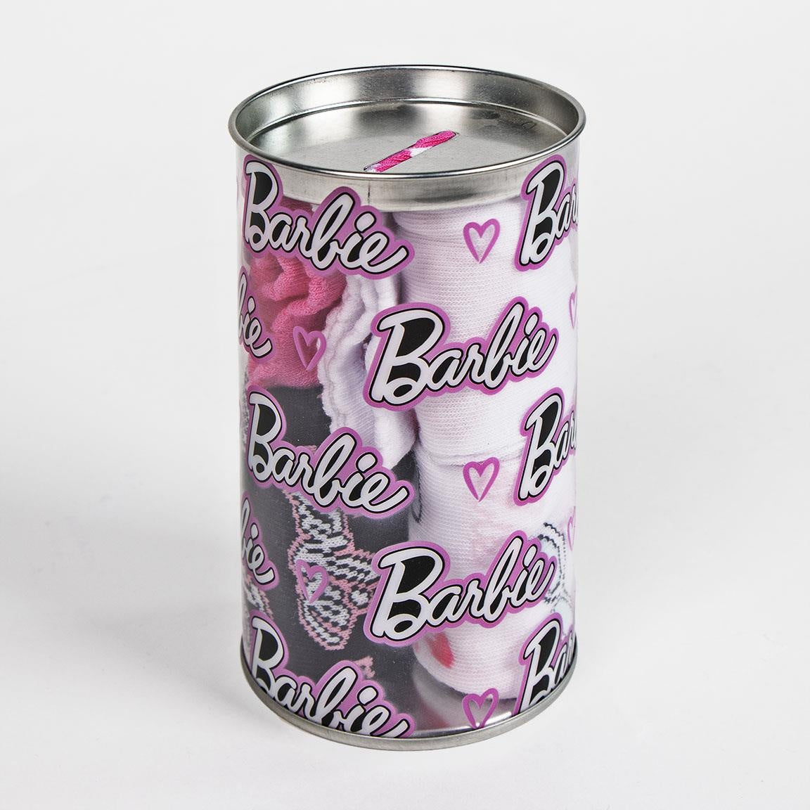 Barbie Socken in Spardose 4 Paare