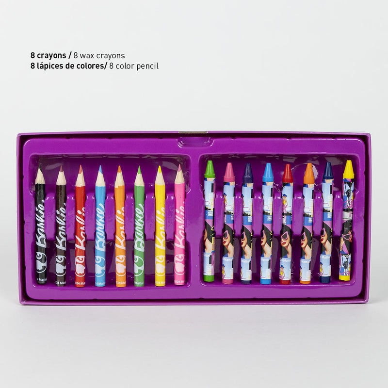 Barbie Tekenen Knutselen Tekendoos Meisjes - 44 Pieces