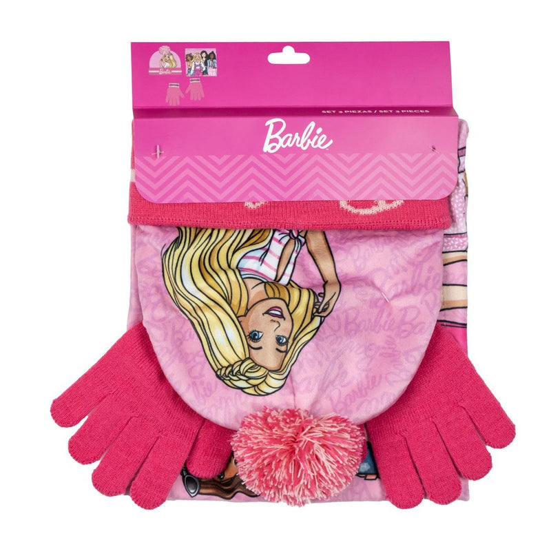 Barbie Winterset Muts Handschoenen Sjaal Meisjes