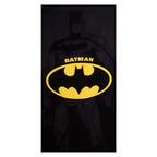 Batman Strandlaken 90 x 180 cm – Sneldrogende Strandhanddoek – Zwart Geel – Officieel DC Comics Gelicenseerd