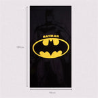 Batman Strandlaken 90 x 180 cm – Sneldrogende Strandhanddoek – Zwart Geel – Officieel DC Comics Gelicenseerd