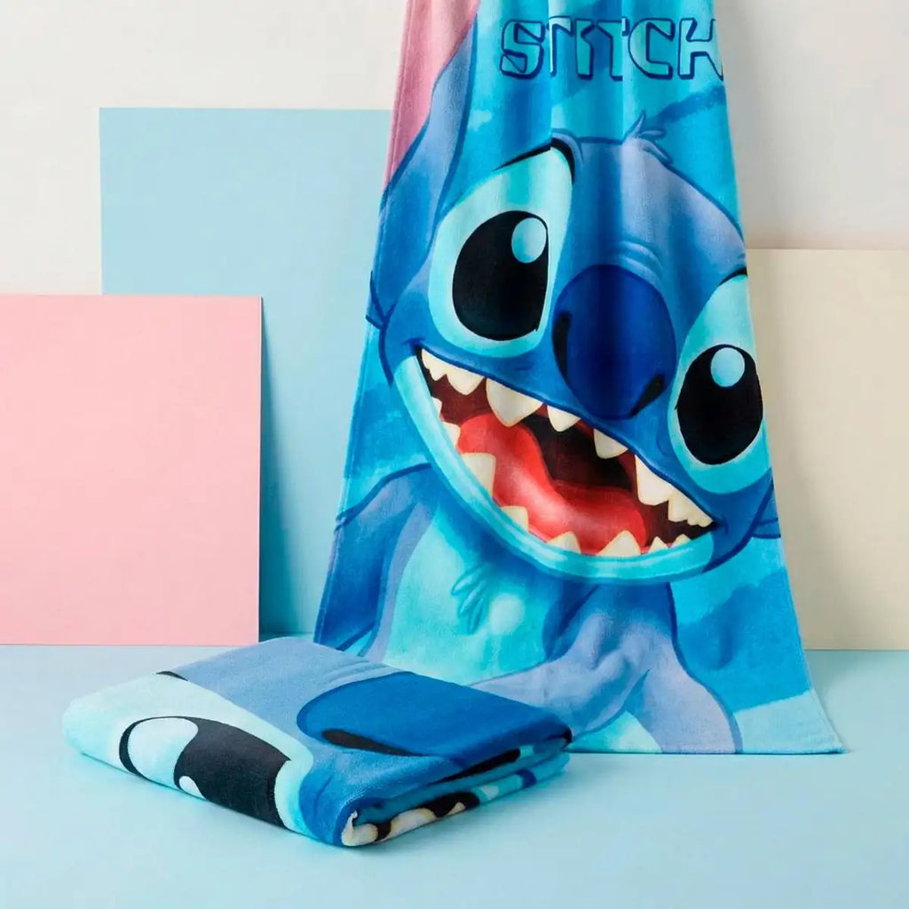 Disney Stitch Strandlaken – 70x140 cm – Sneldrogend – Lichtgewicht – Strand Handdoek Kind