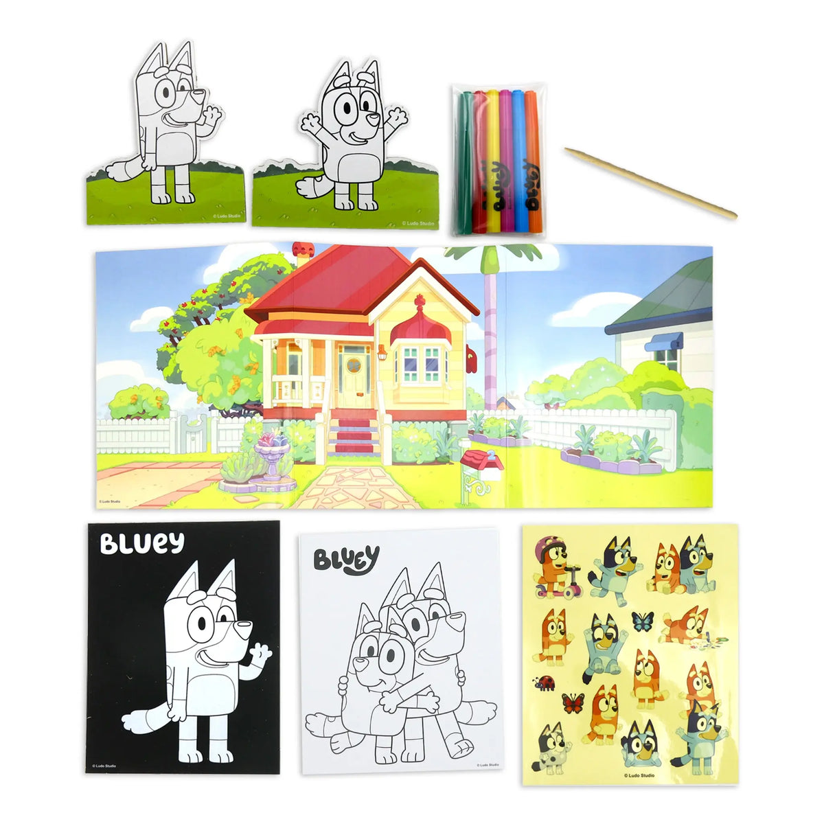 Bluey Activiteitenset in Tas met Kleurplaten, Stickers en Stiften