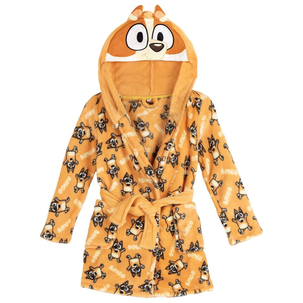 Bluey Badjas Kinderen – Bingo Ochtendjas met Capuchon Jongens & Meisjes – Fleece
