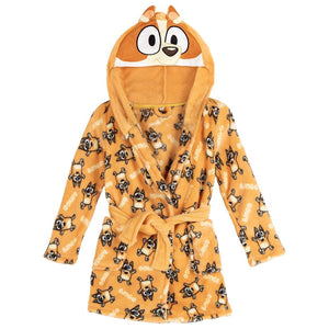 Bluey Badjas Kinderen – Bingo Ochtendjas met Capuchon Jongens & Meisjes – Fleece
