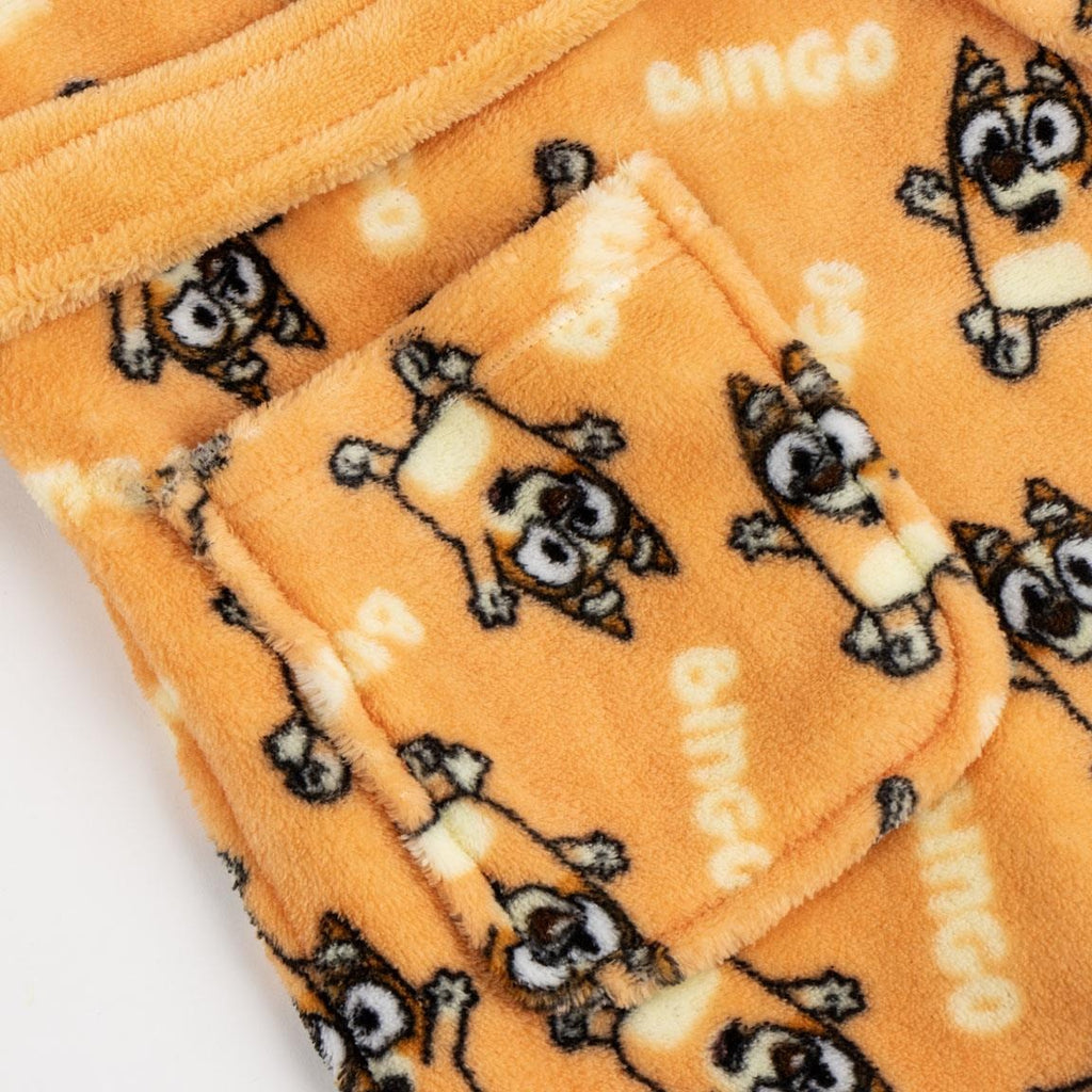 Bluey Badjas Kinderen – Bingo Ochtendjas met Capuchon Jongens & Meisjes – Fleece