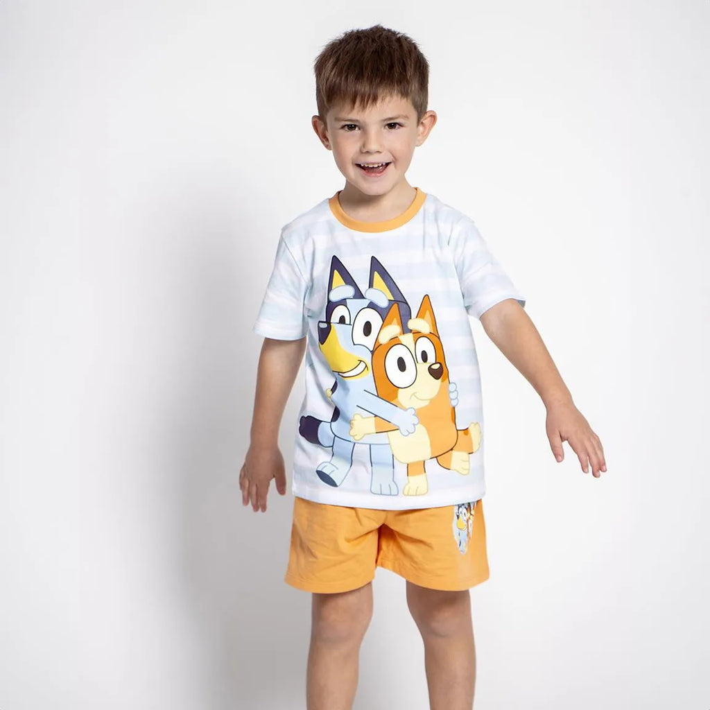 Bluey en Bingo Shortama Zomerset voor Jongens - T-Shirt en Korte Broek - Officieel Gelicenseerd