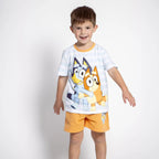 Bluey en Bingo Shortama Zomerset voor Jongens - T-Shirt en Korte Broek - Officieel Gelicenseerd