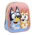 Bluey en Bingo Rugzak Kind – 3D Schooltas 31 cm – Sterrenprint – Kleuters 3-6 jaar