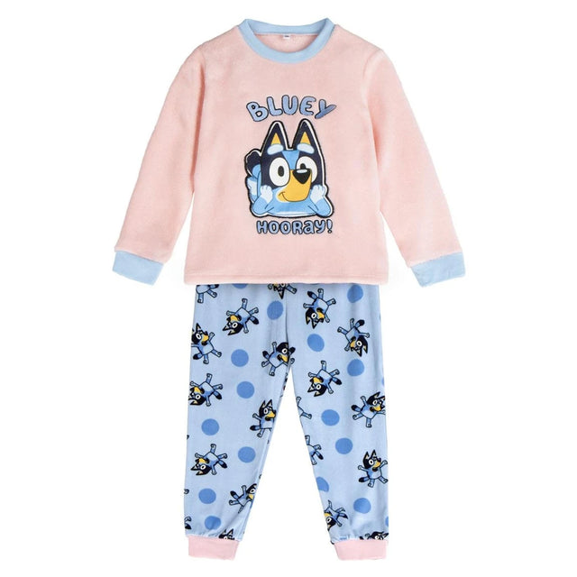 Bluey Fleece Pyjama Kinderen – Roze & Blauw – Officieel Gelicenseerd – Zachte Winter Pyjama Meisjes