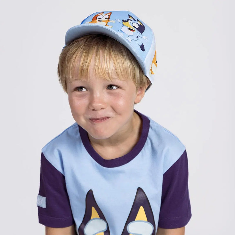 Bluey Kledingset Jongens – T-Shirt en Short Blauw Paars – Zomer Outfit – Officieel Gelicenseerd