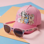 Bluey Kappe mit Sonnenbrille für Mädchen - Rosa - UV400