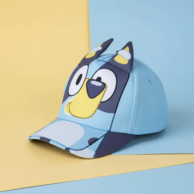 Bluey Pet Blauw – Kinderpet met 3D Oren – Verstelbaar – Officieel Gelicenseerd