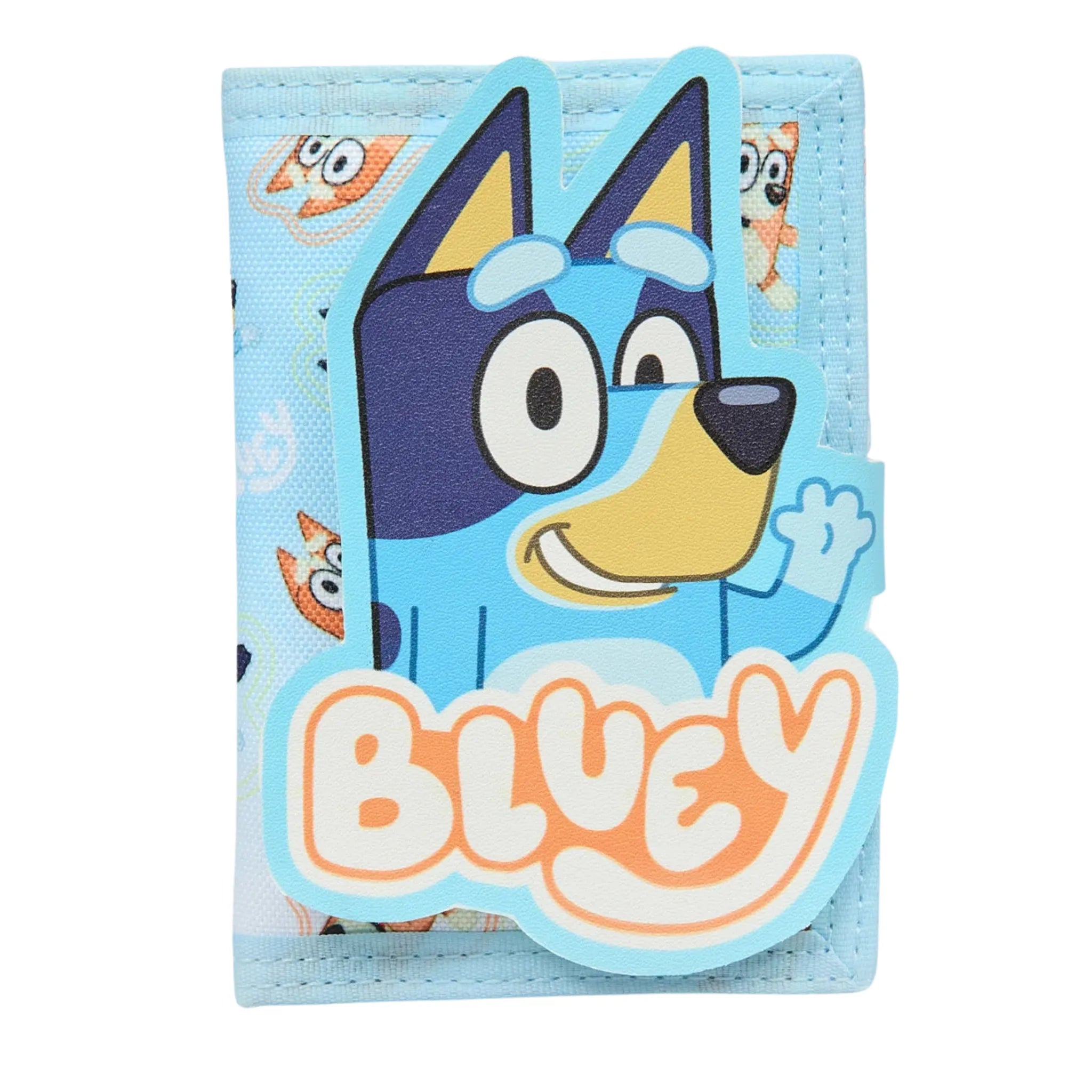 Bluey portemonnee jongens en meisjes blauw – kinder portemonnee met klittenband – compact en handig – Bluey design