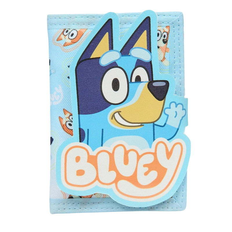 Bluey portemonnee jongens en meisjes blauw – kinder portemonnee met klittenband – compact en handig – Bluey design