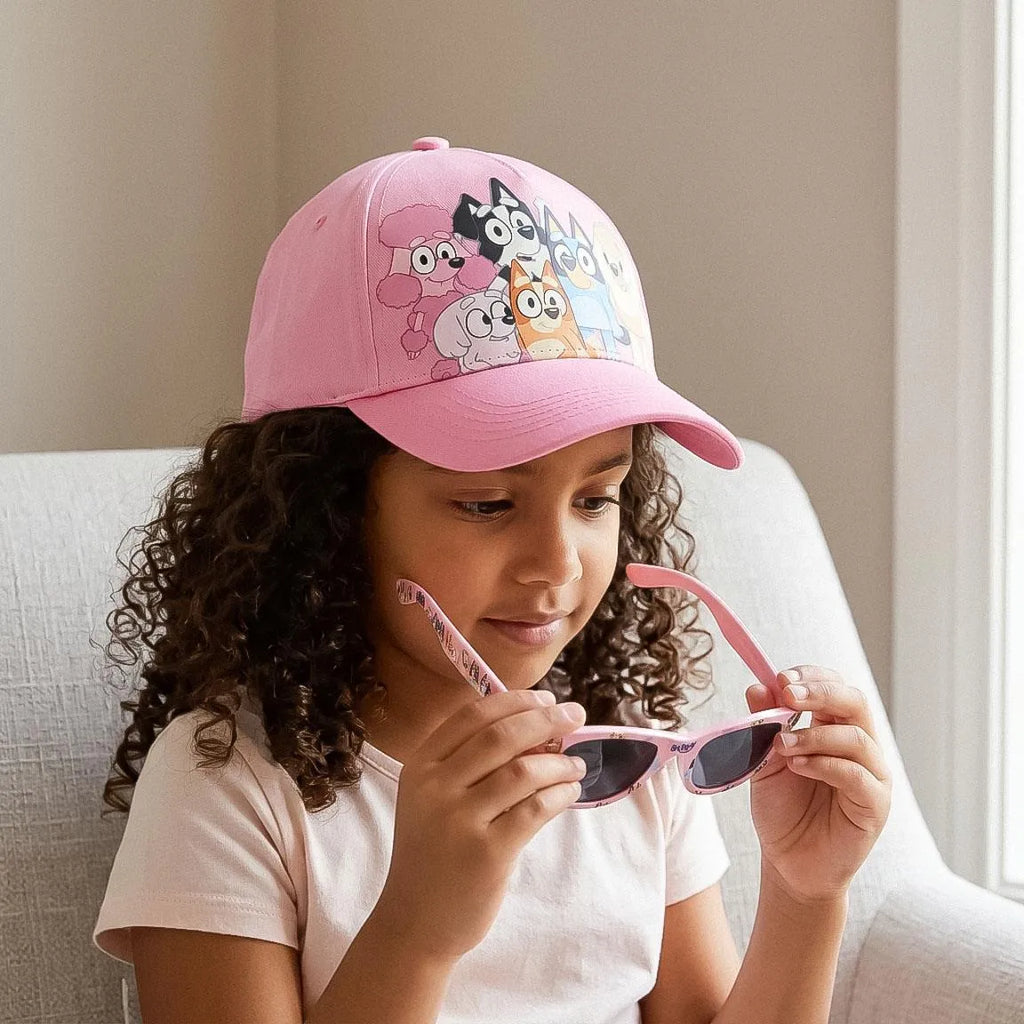 Bluey Kappe mit Sonnenbrille für Mädchen - Rosa - UV400