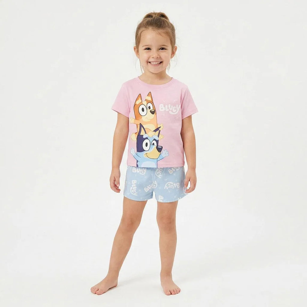 Bluey und Bingo Shorty Mädchen - Rosa