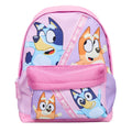 Bluey rugzak meisjes roze 32 cm – kinder rugzak 32x25x10 cm met voorvak en verstelbare banden – schooltas Bluey