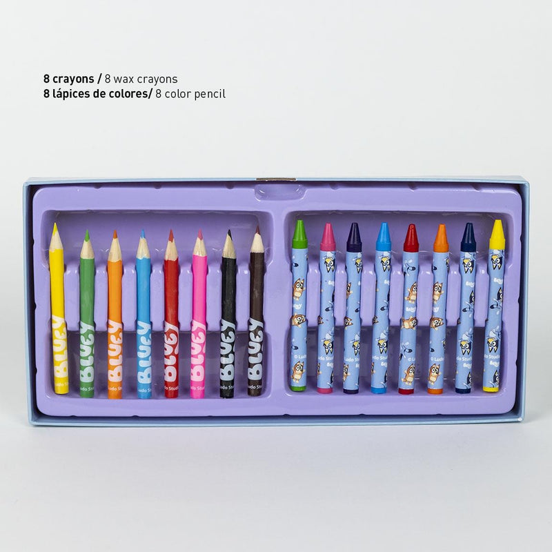 Bluey Zeichnung Crafts Zeichnung Box Jungen Mädchen - 44 Stück