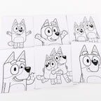Bluey Verf Op Nummer Set – Kinderen – 6 Verfplaten – Inclusief Verf en Kwast – Schilderen Op Nummer – Knutselen Meisjes Jongens