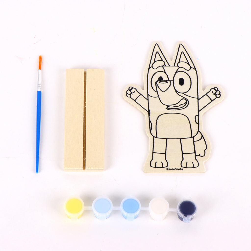 Bluey Verfset Hout Knutselpakket – Houten Schilderfiguur – Kinderen Tekenen & Verven