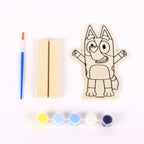 Bluey Verfset Hout Knutselpakket – Houten Schilderfiguur – Kinderen Tekenen & Verven