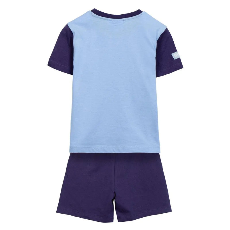 Bluey Kledingset Jongens – T-Shirt en Short Blauw Paars – Zomer Outfit – Officieel Gelicenseerd