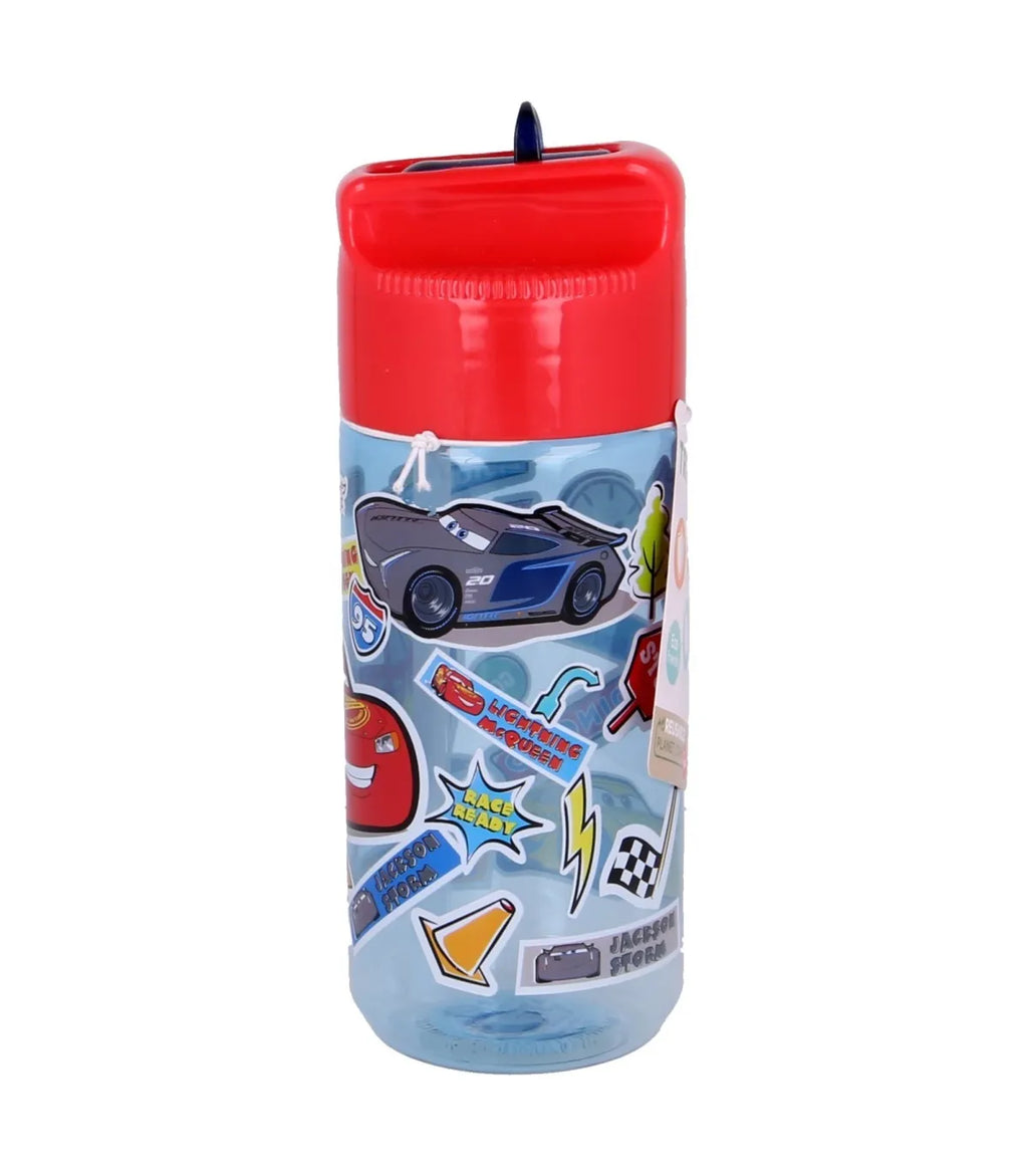 Disney Cars Drinkfles met Rietje 430 ml - Lightning McQueen & Jackson Storm - BPA-vrije Drinkbeker voor School en Sport