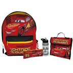 Cars Lightning McQueen Schoolset 5-delig - Rugzak, Lunchtas, Drinkfles, Etui & Sleutelhanger - Rood