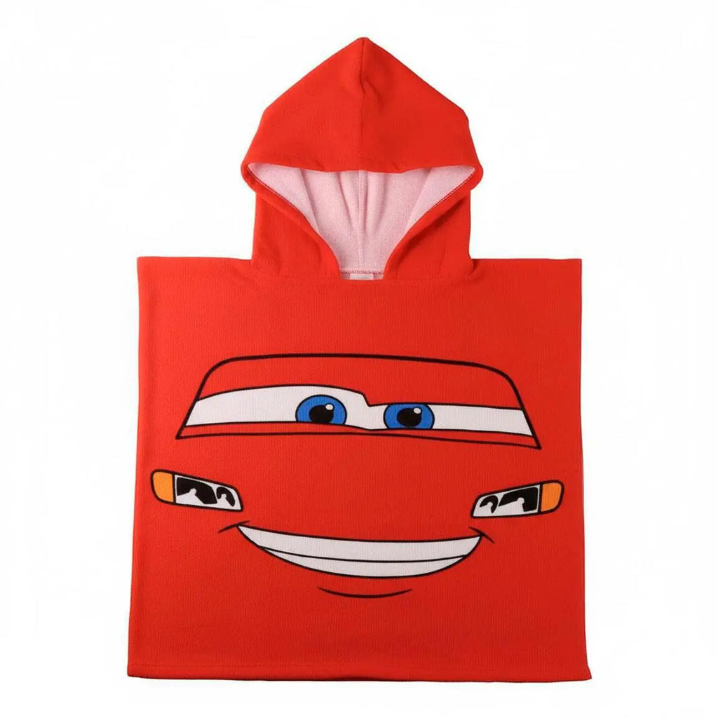 Disney Cars Lightning McQueen Poncho – 55x110 cm – Polyester – Sneldrogend – Strandponcho Kind Jongens