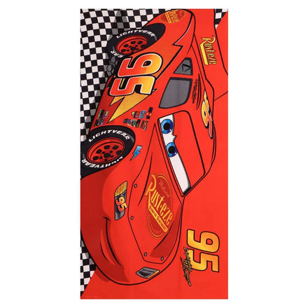 Disney Cars Strandlaken – Lightning McQueen Handdoek – Sneldrogend – Strand Zwembad Vakantie – 70x140 cm