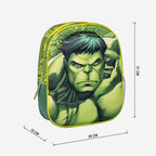 Marvel Hulk Rucksack Kinder – 3D Schulranzen Grün – 31 cm – Superhelden Tasche für Jungen