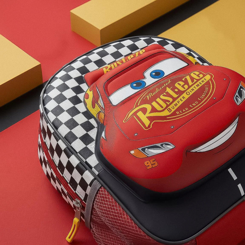 Cars Rugzak Lightning McQueen 31 x 25 x 10 cm – 3D Voorkant – Officieel Gelicenseerd