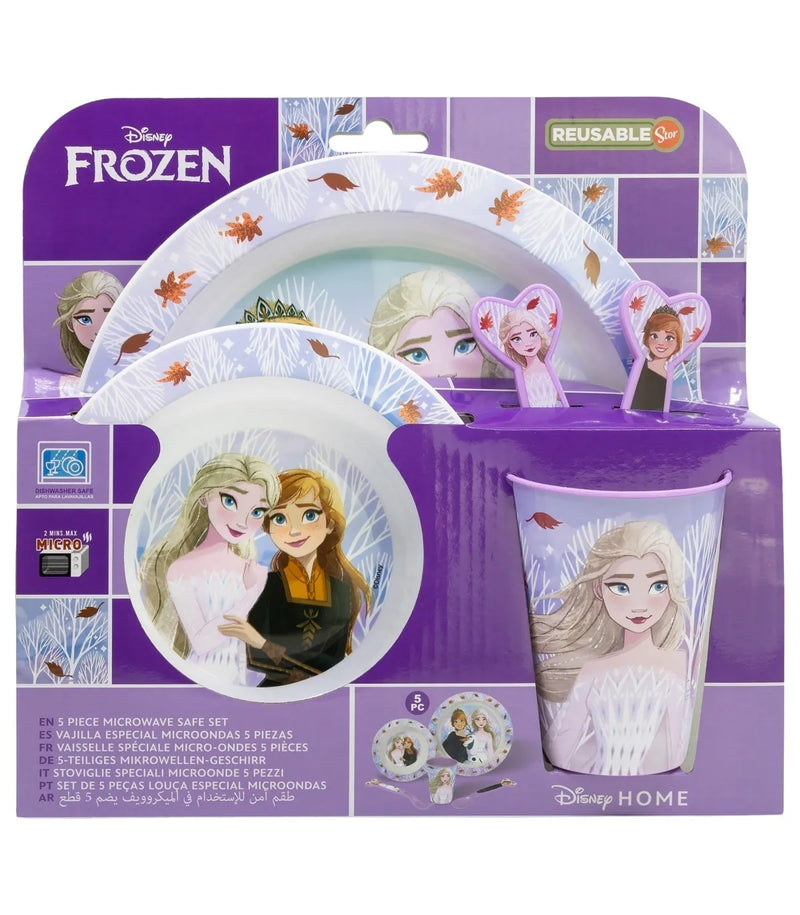 Disney Frozen Eetset 5 Delig Meisjes – Bord Kom Beker Bestek – Kinder Servies