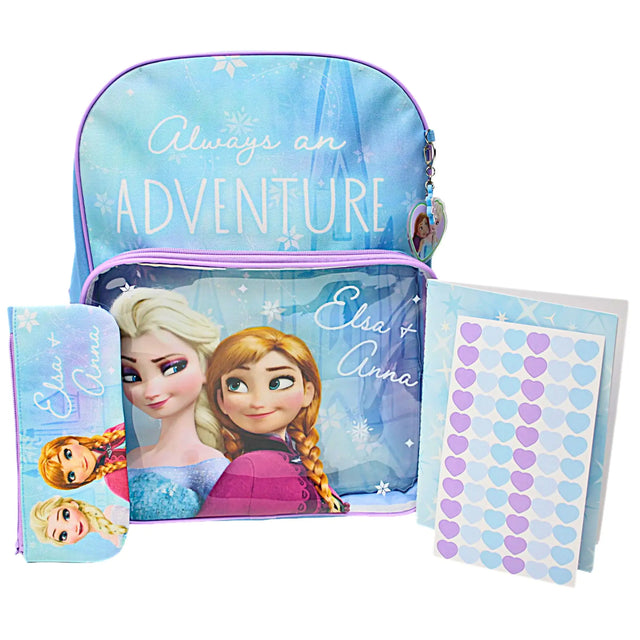 Disney Frozen 6-Delige Schoolset met Rugzak en Schrijfwaren - Meisjes