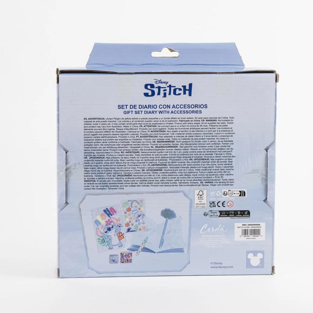 Disney Stitch Diary with Lock Writing Set