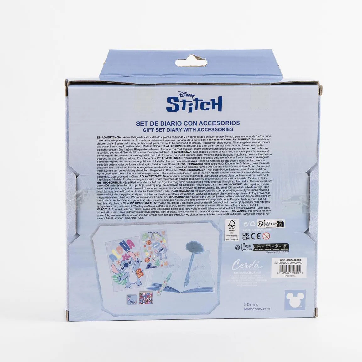 Disney Stitch Tagebuch mit Schloss Schreibset