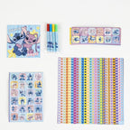 Disney Stitch & Angel Stickerset Kinder – 1000 Aufkleber – Mit Malbuch & 4 Filzstiften – Bastelset für Mädchen