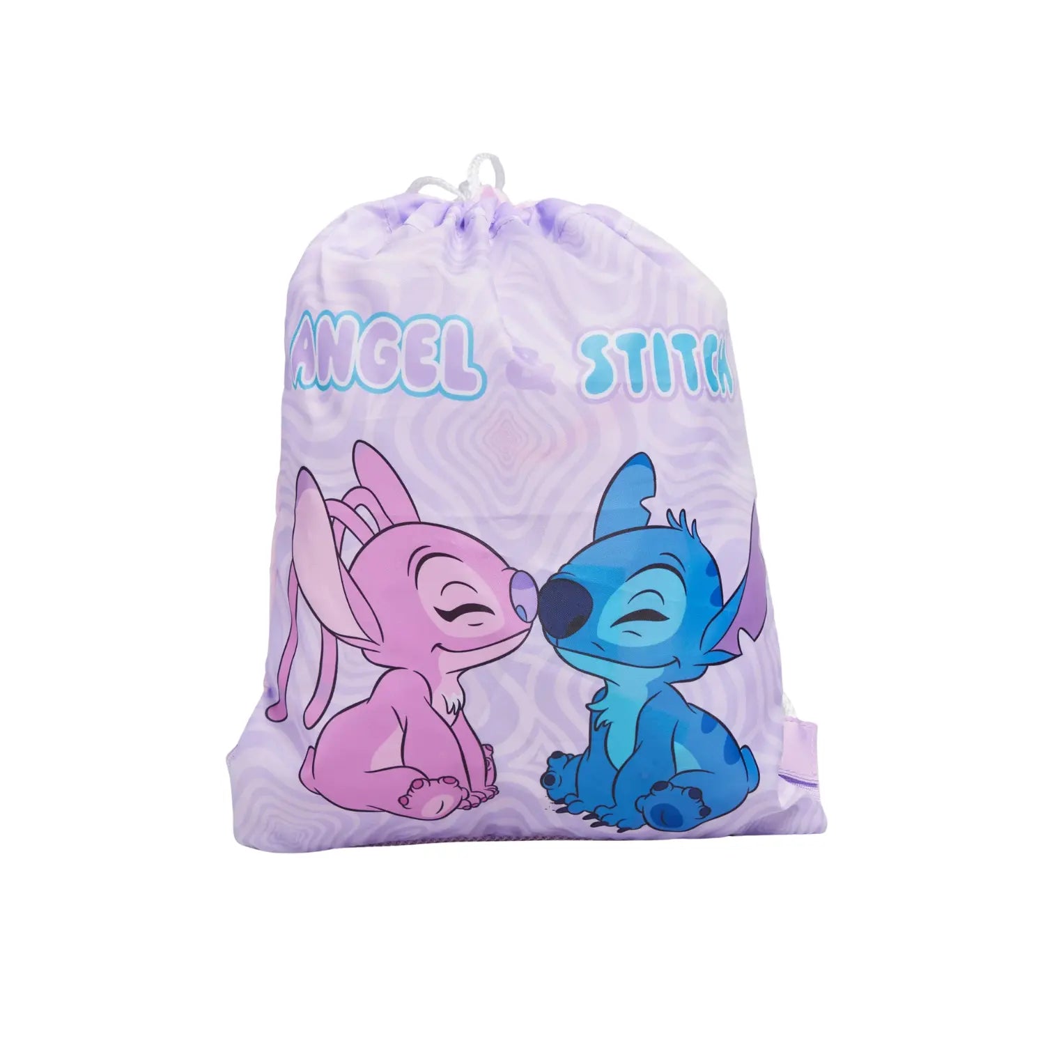 Stitch & Angel Swim Bag for Kids – Girls Gym Sack – Disney Drawstring Backpack 42x31 cm