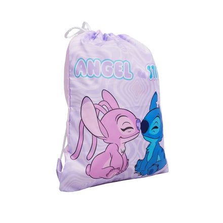 Stitch & Angel Zwemtas Kind – Gymtas Meisjes – Disney Trekkoord Rugzak 42x31 cm