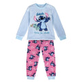 Disney Stitch Fleece Pyjama Kinderen – Time to Chill – Blauw & Roze – Officieel Gelicenseerd