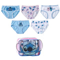 Disney Stitch Ondergoed Set Meisjes – 5 Stuks – Lilo & Stitch – Kinder Onderbroek – Inclusief Opbergtas
