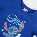 Disney Stitch Pyjama Jongens – 100% Katoen – Blauwe Kinderpyjama met Lange Mouwen