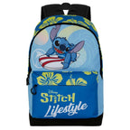 Disney Stitch Rucksack Lifestyle Premium Qualität - 2 Taschen - Laptop/Tablet-Fach - Höhe 44cm